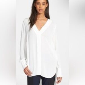 Vince Cream V-Neck Blouse
